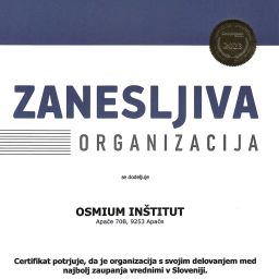 zanesljive organizacije
