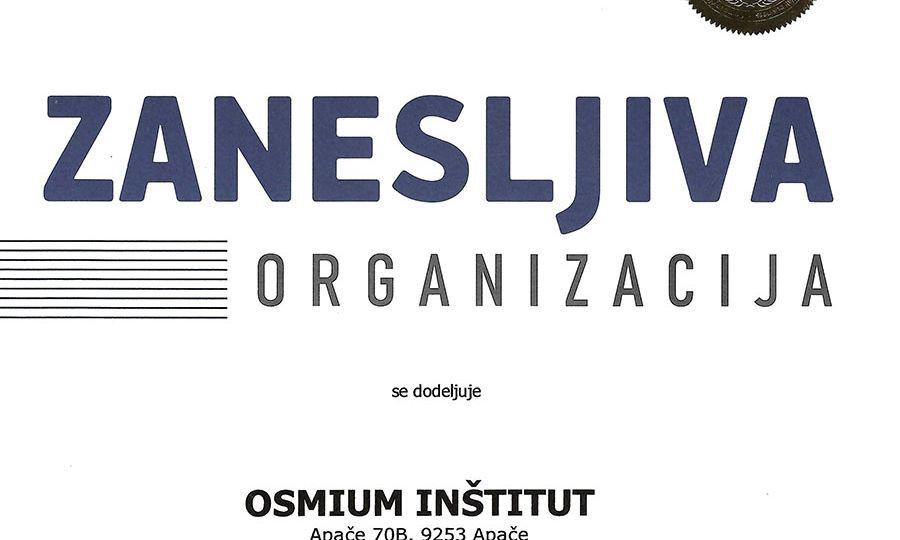 zanesljive organizacije